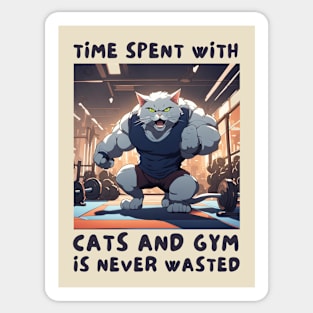 Cats and Gym Sticker